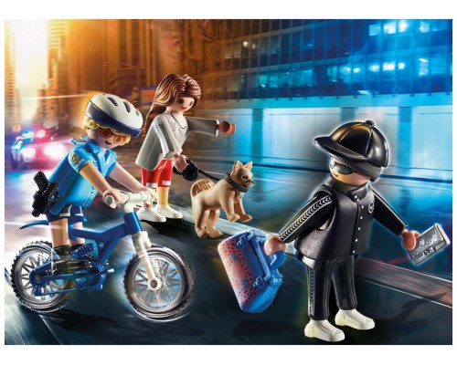 Playmobil ciudad bici policial persecucion del