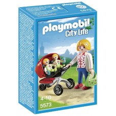 Playmobil mama con carrito gemelos