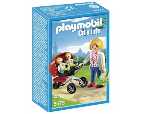 Playmobil mama con carrito gemelos