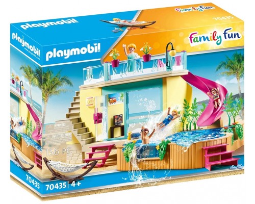 Playmobil bungalo con piscina