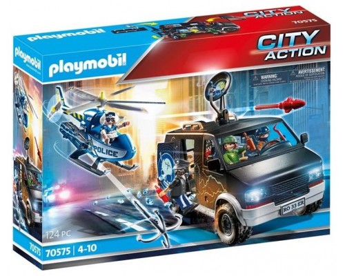 Playmobil ciudad helicoptero policia persecucion del