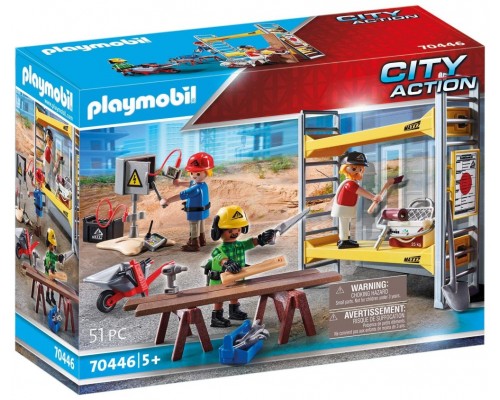 Playmobil andamio con obreros