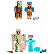 Pack 2 figuras mattel minecraft surtido