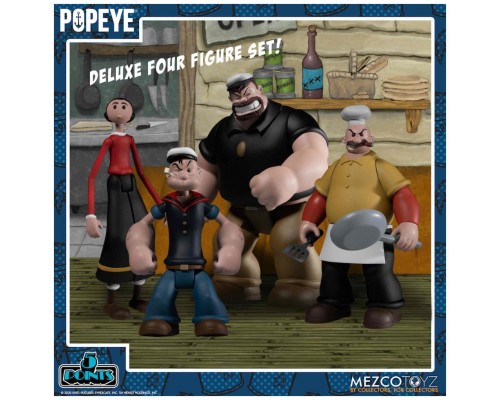 Set 4 figuras mezcotoys popeye box