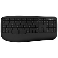 Phoenix k201 teclado ergonómico inalámbrico 2.4ghz