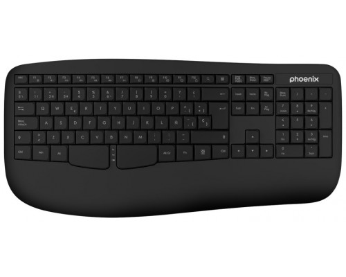 Phoenix k201 teclado ergonómico inalámbrico 2.4ghz