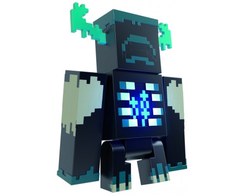 Figura mattel minecraft warden con luces