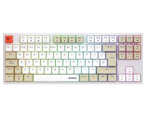 Teclado gaming royal pbt mecanico blanco