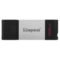 Kingston Technology DataTraveler 80 unidad flash USB 128 GB USB Tipo C 3.2 Gen 1 (3.1 Gen 1) Negro, Plata