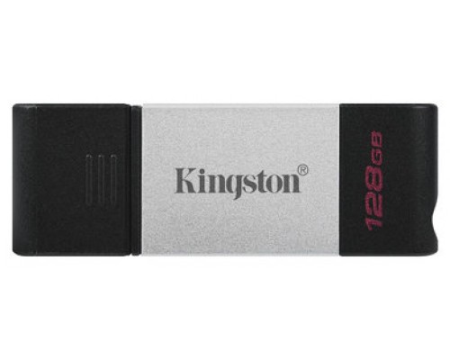 Kingston Technology DataTraveler 80 unidad flash USB 128 GB USB Tipo C 3.2 Gen 1 (3.1 Gen 1) Negro, Plata