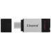 Kingston Technology DataTraveler 80 unidad flash USB 128 GB USB Tipo C 3.2 Gen 1 (3.1 Gen 1) Negro, Plata