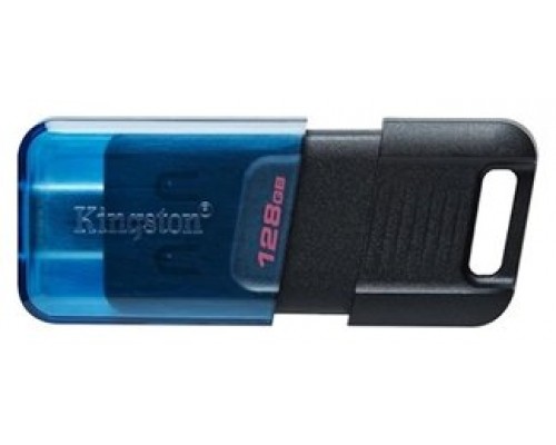 Kingston Technology DataTraveler 80 unidad flash USB 128 GB USB Tipo C 3.2 Gen 1 (3.1 Gen 1) Negro, Azul