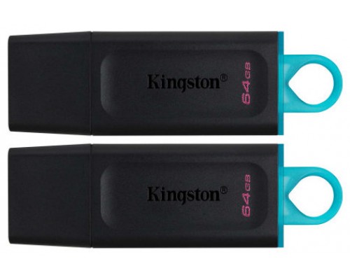 USB 3.2 DataTraveler 2x 64GB EXODIA Negro/Turquesa