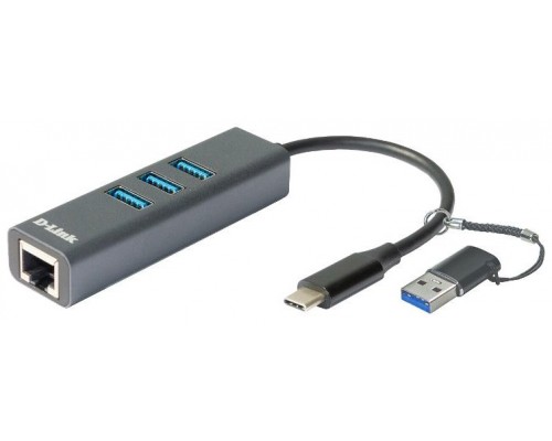 D-Link DUB-2332 USB-C/USB GbE Adapter 3xUSB 3.0