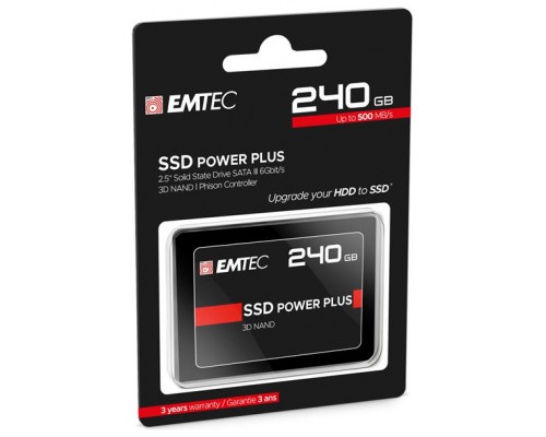 DISCO SSD SATA3 240GB POWER PLUS X150 EMTEC (500MB/s Escritura)  ECSSD240GX150