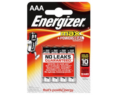 BLISTER 4 PILAS MAX TIPO LR03 (AAA) ENERGIZER E301532000