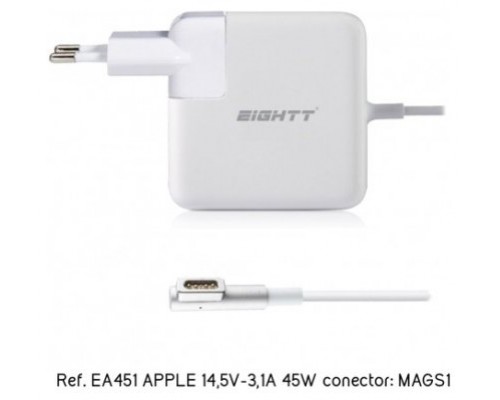 CARGADOR PORTATIL EIGHTT ESPECIFICO COMPATIBLE APPLE 14,5V-3,1A 45W MAGSAFE1