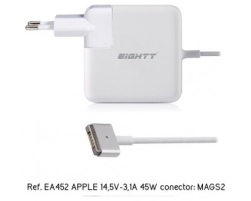 CARGADOR PORTATIL EIGHTT ESPECIFICO COMPATIBLE APPLE 14,5V-3,1A 45W MAGSAFE2