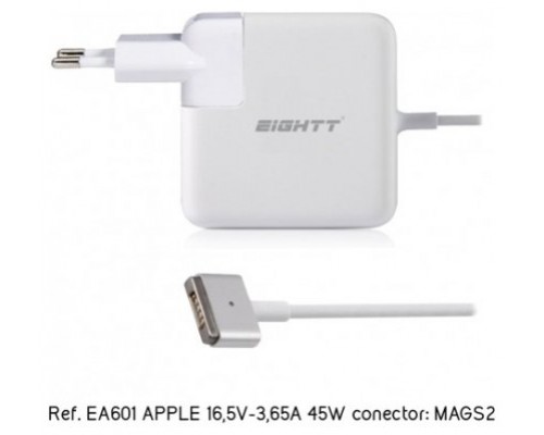 CARGADOR PORTATIL EIGHTT ESPECIFICO COMPATIBLE APPLE 16,5V-3,65A 60W MAGSAFE2