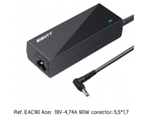 CARGADOR PORTATIL EIGHTT ESPECIFICO COMPATIBLE CON ACER 19V-4,74A 90W 5,5*1,7