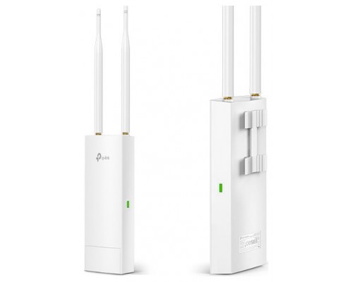 PUNTO DE ACCESO WIFI TP-LINK EAP110 DE EXTERIOR 300MB EN 2,4GHZ POE PASIVO ANTS. OMNIDIR. GESTION CENTRALIZADA MONTAJE EN MASTIL