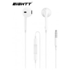 AURICULARES EIGHTT CON MICROFONO AP CONTROL DE VOLUMEN BLANCOS MINI JACK 3,5MM