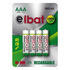 Pack 4 Pilas Recargables AAA 1000mAh ELBAT