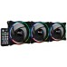 PACK 3xVENTILADORES + HUB H66F  Y CONTROL REMOTO AEROCOOL ECLIPSE  ARGB 120mm ANILLO LED DUAL CONEXION 3.4 Y 6PIN