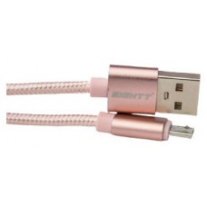 CABLE EIGHTT USB A MICROUSB 1MTS TRENZADO DE NYLON ROSA