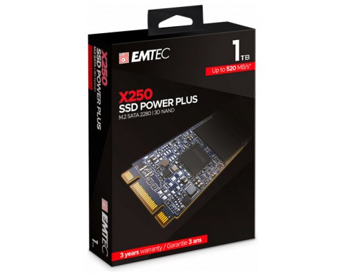 DISCO M.2 SATA3 1TB EMTEC POWER PLUS X250 (500MB/s Escritura) ECSSD1TX250