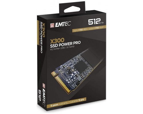 DISCO M.2 500GB EMTEC POWER PRO X300 NVME (1100MB/s Escritura) ECSSD500GX300