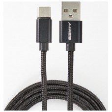 CABLE EIGHTT USB 2.0 A TYPE C 1M TRENZADO DE NYLON NEGRO