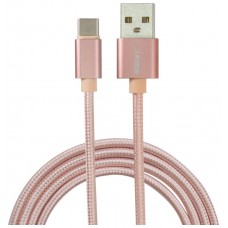 CABLE EIGHTT USB 2.0 A TYPE C 1M TRENZADO DE NYLON ROSA