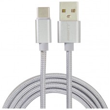 CABLE EIGHTT USB 2.0 A TYPE C 1M TRENZADO DE NYLON PLATA