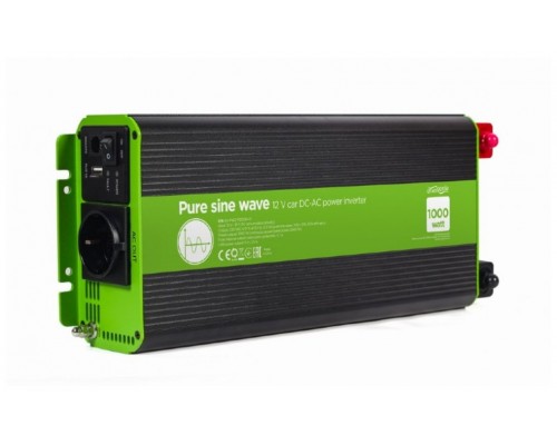 INVERSOR CORRIENTE  DC-AC GEMBIRD  COCHE DE ONDA SINUSOIDAL PURA DE 12 V 1000 W