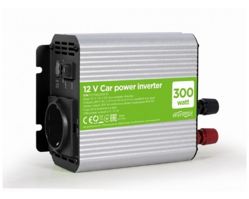 INVERSOR DE CORRIENTE GEMBIRD  PARA COCHE DE 12 V 300 W