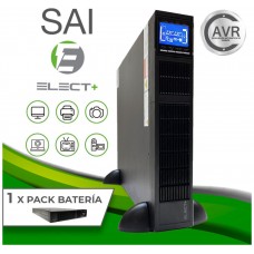 SAI Rack Protect Online 6000VA EL0007 + 1 Pack Baterías 12V/7Ah 16pcs Elect +