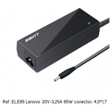 CARGADOR PORTATIL EIGHTT ESPECIFICO COMPATIBLE LENOVO 20V-3,25A 65W 4,0*1,7