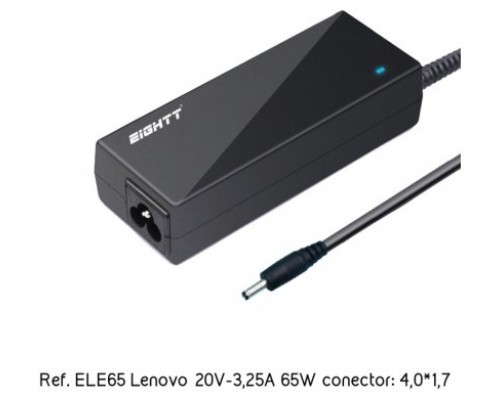 CARGADOR PORTATIL EIGHTT ESPECIFICO COMPATIBLE LENOVO 20V-3,25A 65W 4,0*1,7