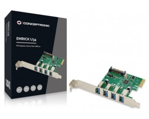 Tarjeta conceptronic pci express 4 puertos