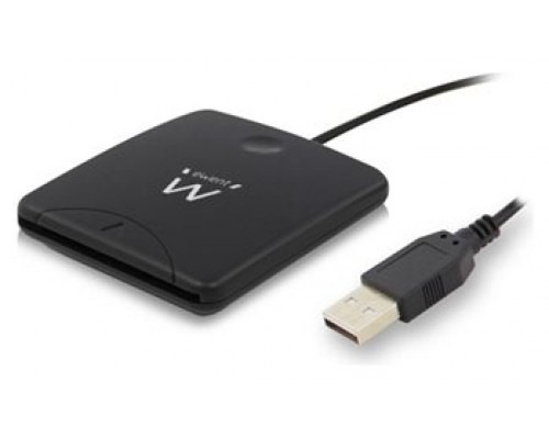 Ewent EW1052 lector de tarjeta inteligente USB 2.0 Negro