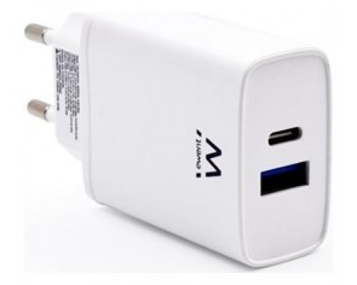 EWENT Cargador rapido Q3 20w Usb-C y Usb-A