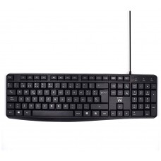 Ewent EW3001 teclado USB QWERTY Español Negro