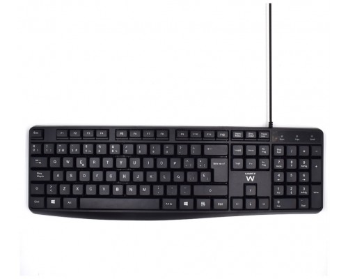 Ewent EW3001 teclado USB QWERTY Español Negro