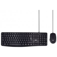 Ewent EW3006 teclado USB QWERTY Español Negro