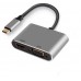 EWENT EW9700 Adap. Usb-c doble pant. hdmi y vga