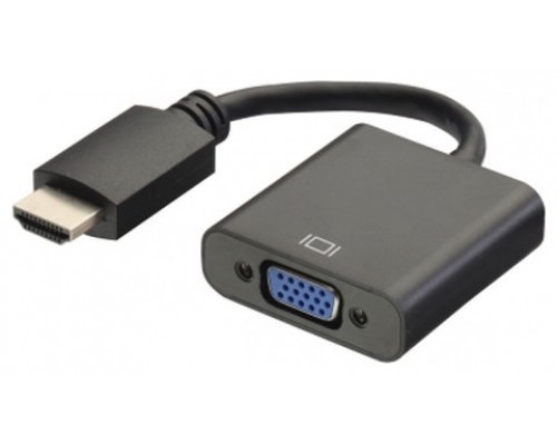 Ewent EW9864 adaptador de cable de vídeo 0,2 m HDMI VGA, 3.5mm Negro