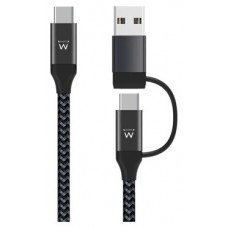 Ewent EW9918 cable USB 1 m USB 3.2 Gen 1 (3.1 Gen 1) USB C Negro