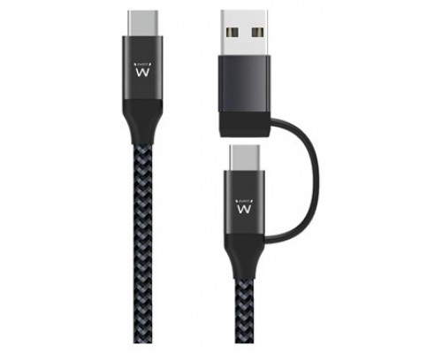 Ewent EW9918 cable USB 1 m USB 3.2 Gen 1 (3.1 Gen 1) USB C Negro