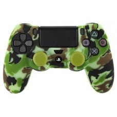 Pack Funda Silicona y Grips FR-TEC Mando PS4 Camuflaje Woodland